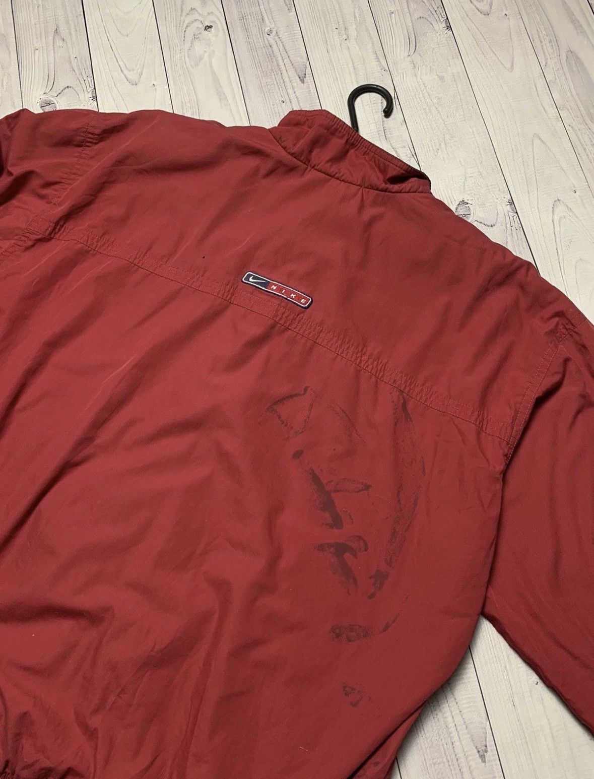 Nike × Vintage Vintage Nike track jacket size L logo red distressed Size US L / EU 52-54 / 3 - 9 Thumbnail
