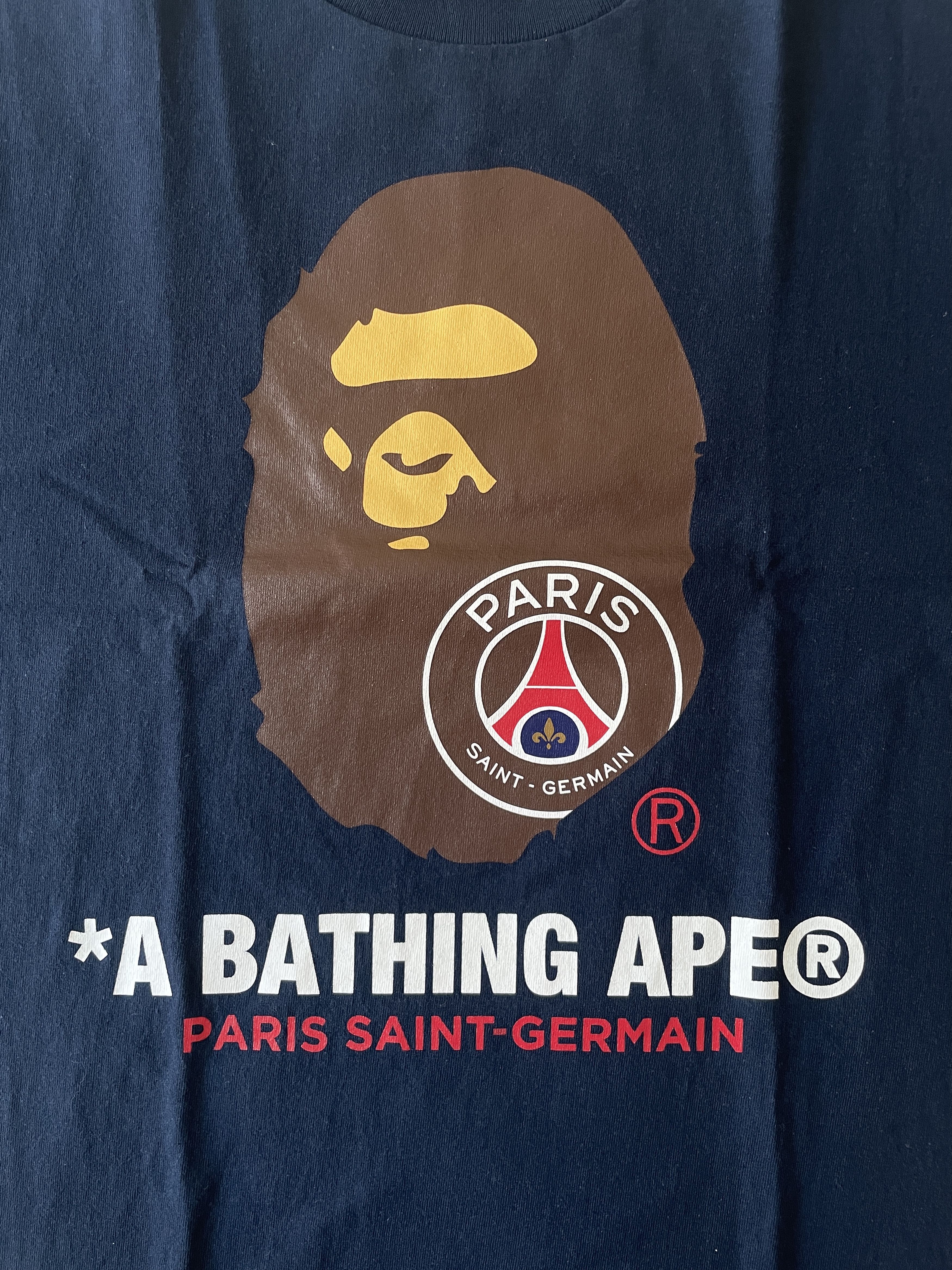 Bape BAPE X PSG APE HEAD TEE Size US L / EU 52-54 / 3 - 3 Thumbnail