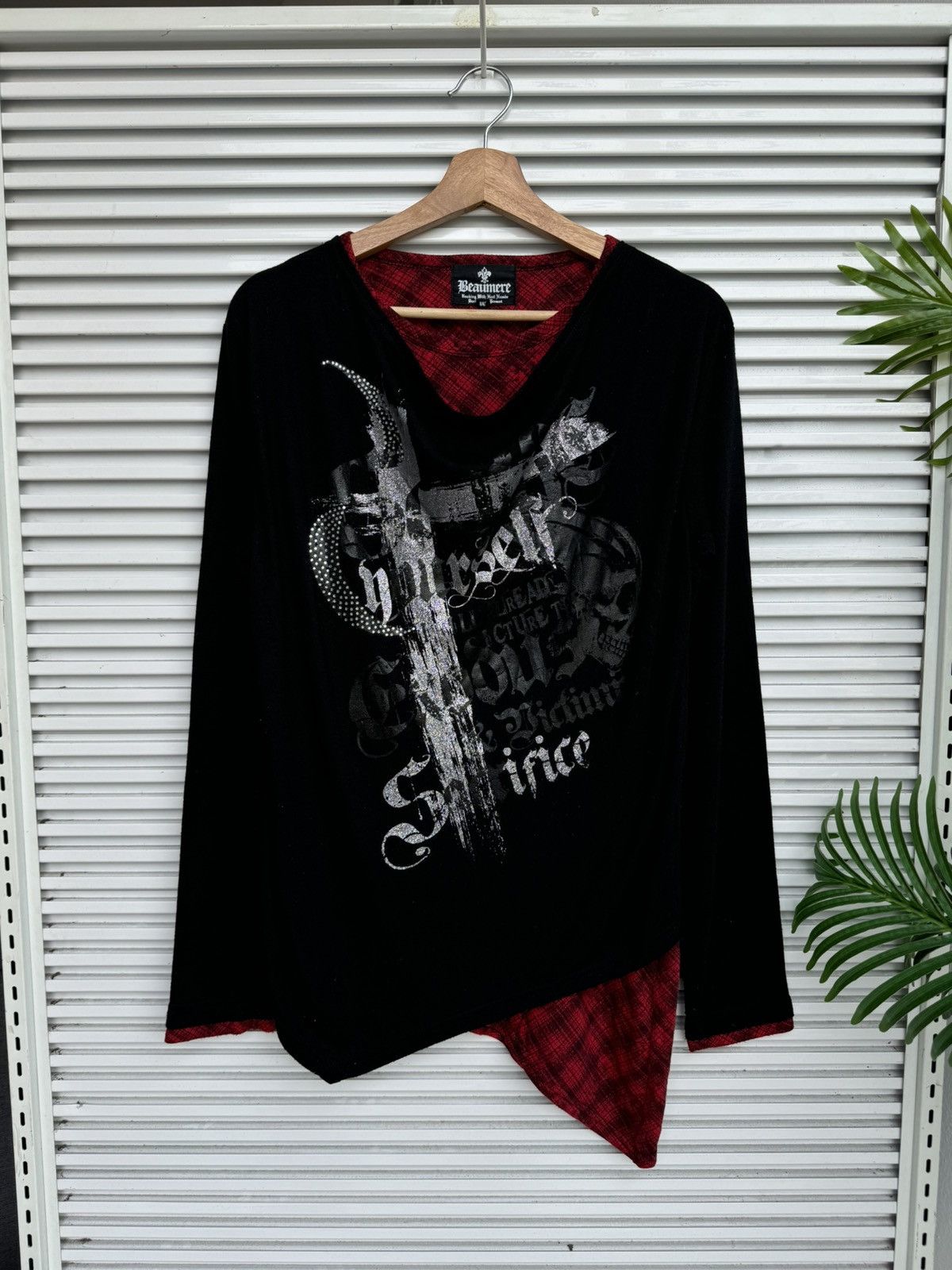 Japanese Brand Vintage Beaumere Keffiyeh Skulls Punk Riot Longsleeves Size US M / EU 48-50 / 2 - 1 Thumbnail