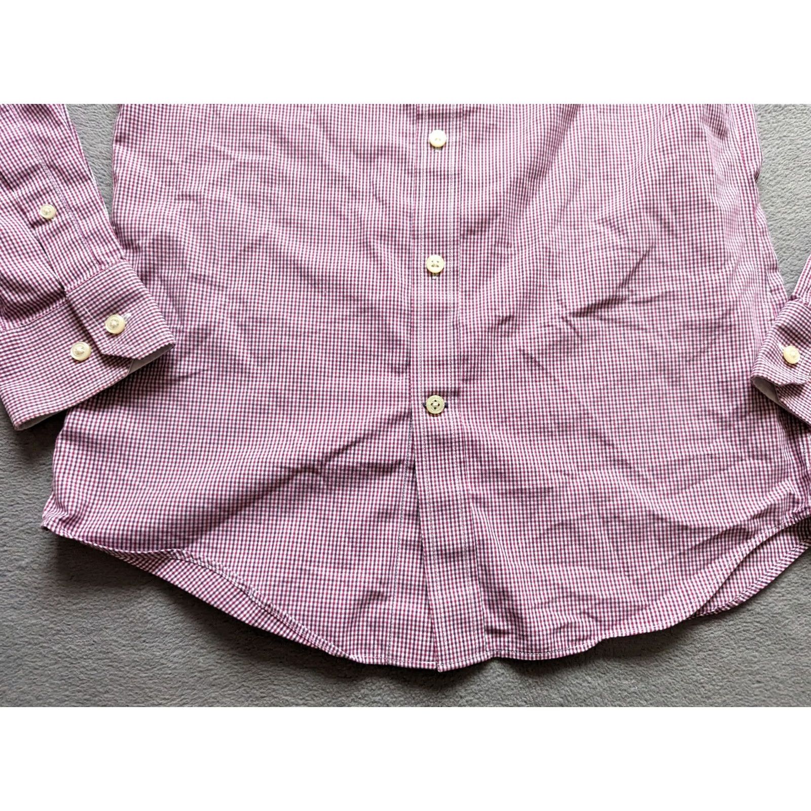 Banana Republic Banana Republic Button-Up Shirt Long Sleeve Mens Size S Red Pink Cotton Button-Up Shirt Mens Small Red Pink Size US S / EU 44-46 / 1 - 6 Thumbnail