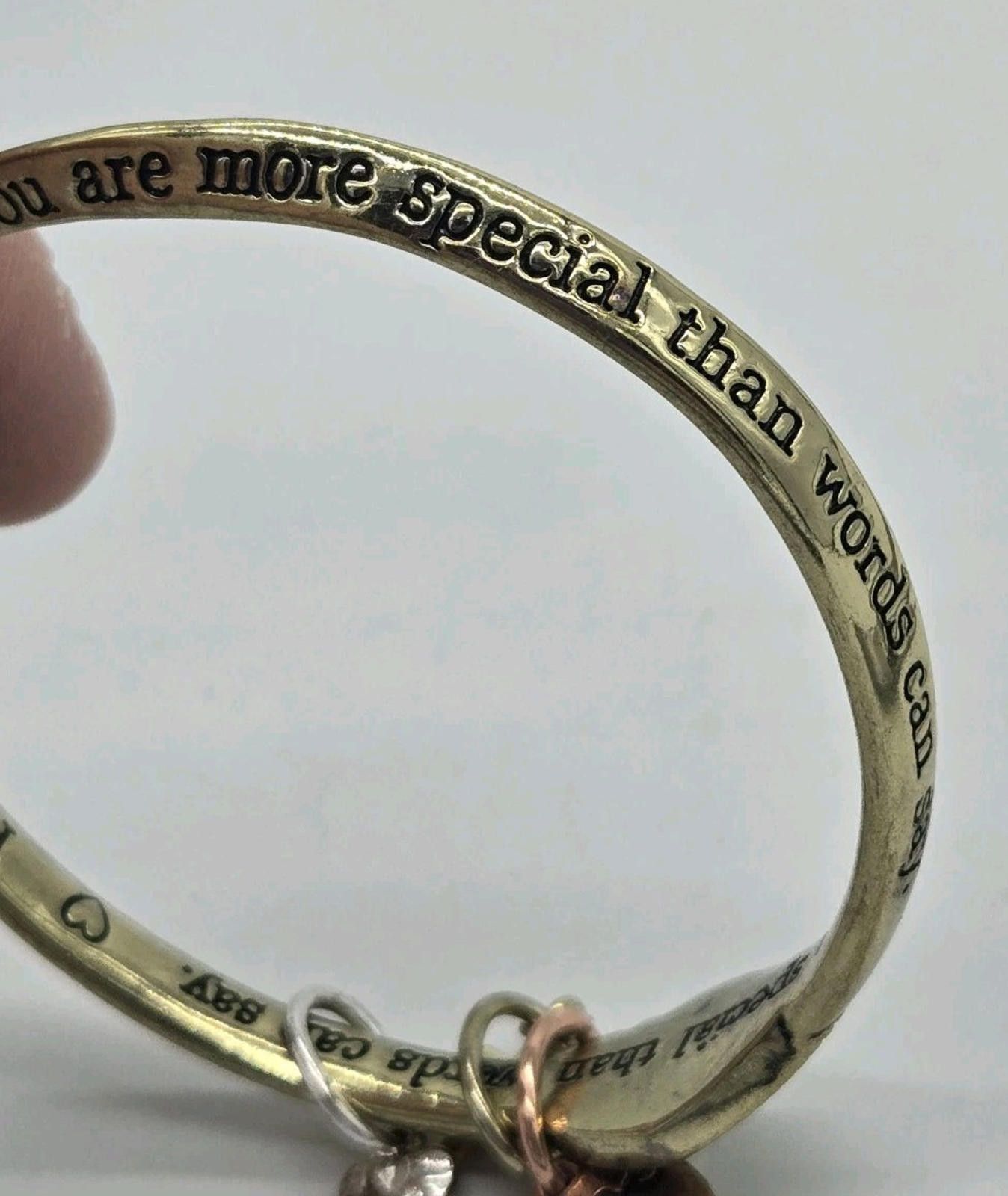 The Unbranded Brand Mom Mobius Twist Bangle Bracelet Charms Inspirational Messag Size ONE SIZE - 2 Thumbnail