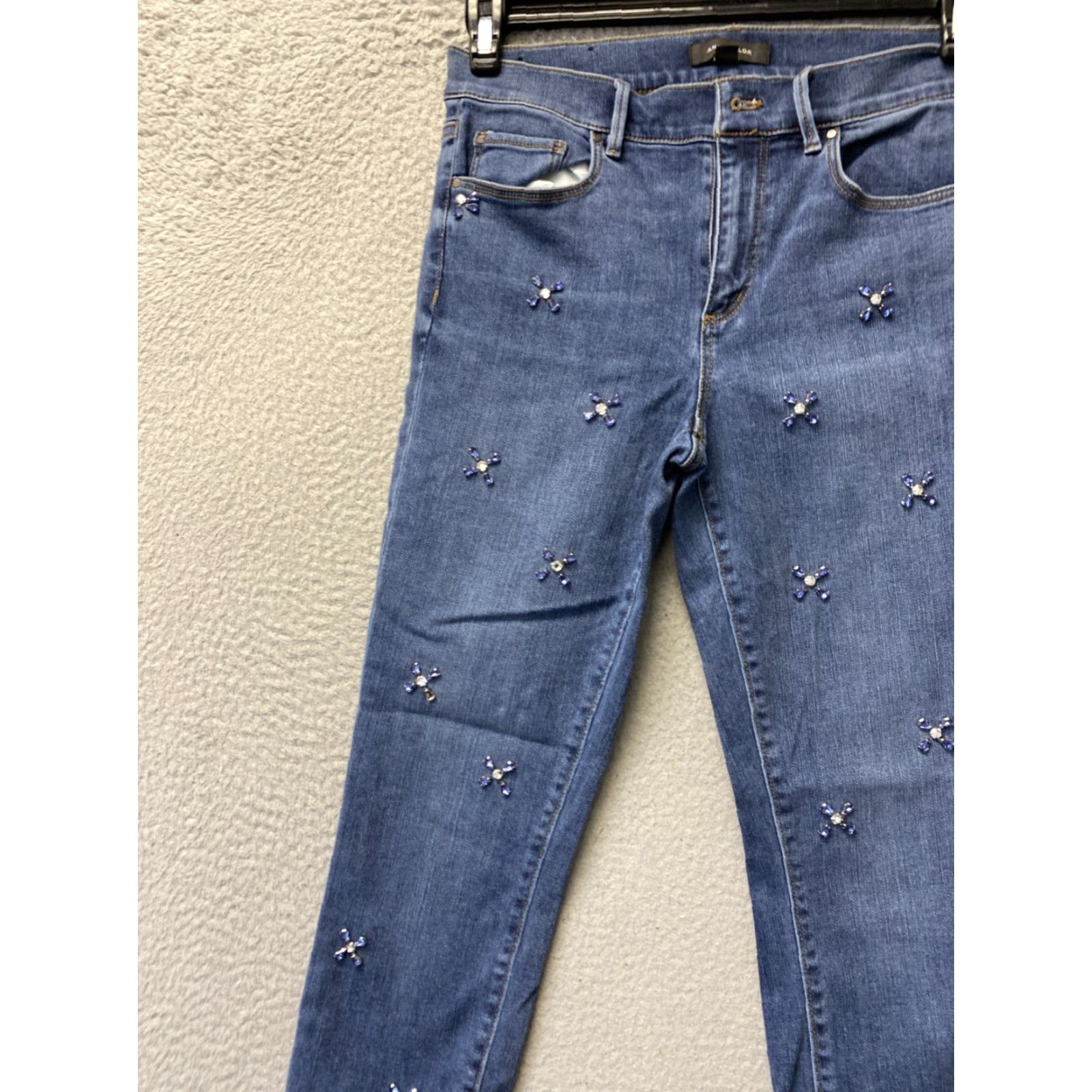 Ann Taylor ANN TAYLOR High Waist Skinny Jeans Size 6 (27X27) Blue Medium Wash Womens Size 27" / US 4 / IT 40 - 5 Thumbnail