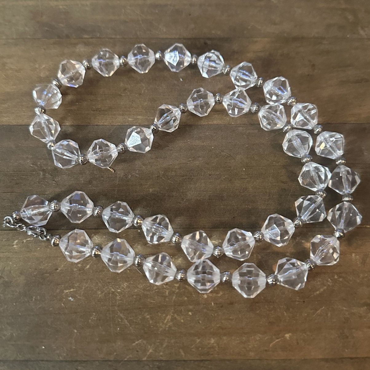 Vintage Vintage clear faceted bead necklace Size ONE SIZE - 2 Thumbnail