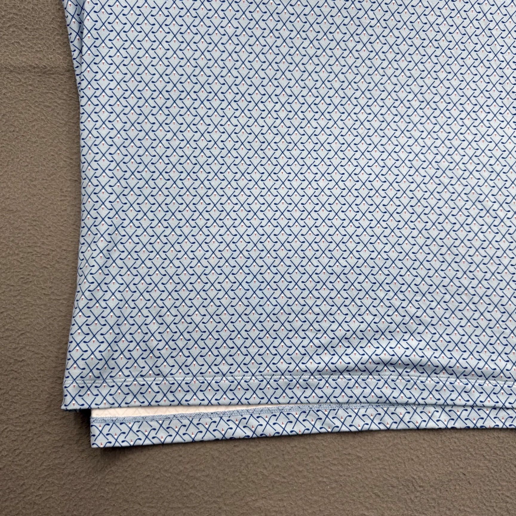 J.Crew J.Crew Performance Polo Shirt Mens XL Blue Golf Club Print Stretch Athletic Golf Shirt Size US XL / EU 56 / 4 - 6 Thumbnail