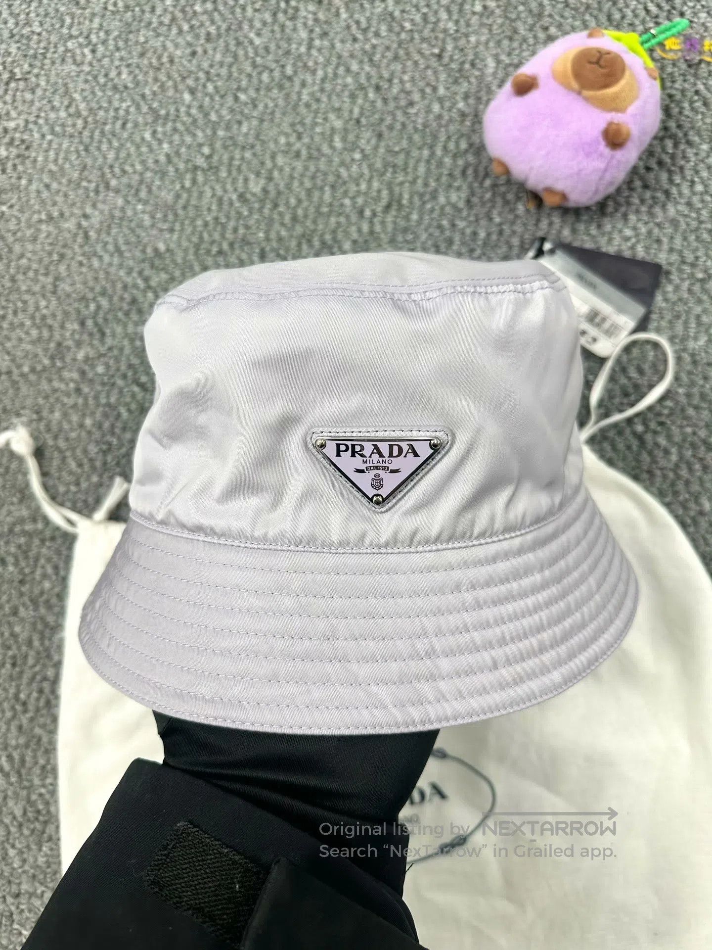 Prada Prada size S Eggplant purple triangle metal logo fisherman Size ONE SIZE - 2 Thumbnail