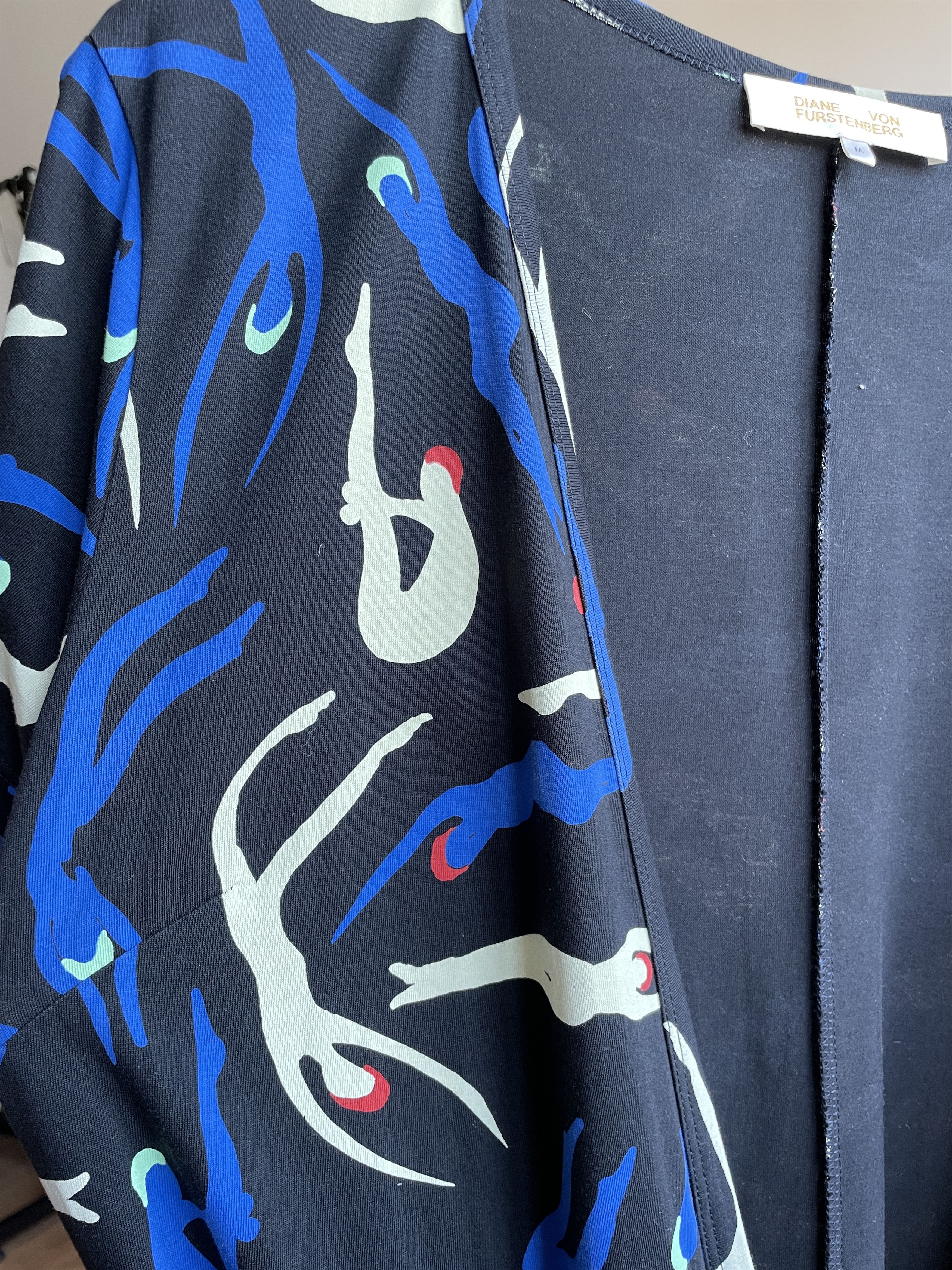 Diane von Furstenberg Cotton Short Sleeve Wrap Dress