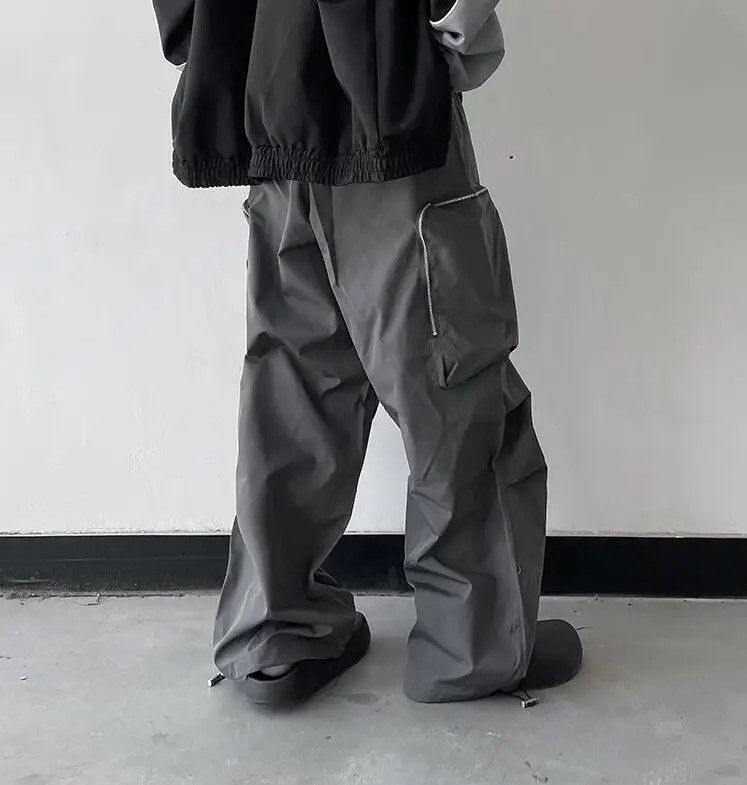 Japanese Brand Baggy Cargo Pants Straight Casual Harajuku Y2K Style Pockets Size US 34 / EU 50 - 4 Thumbnail
