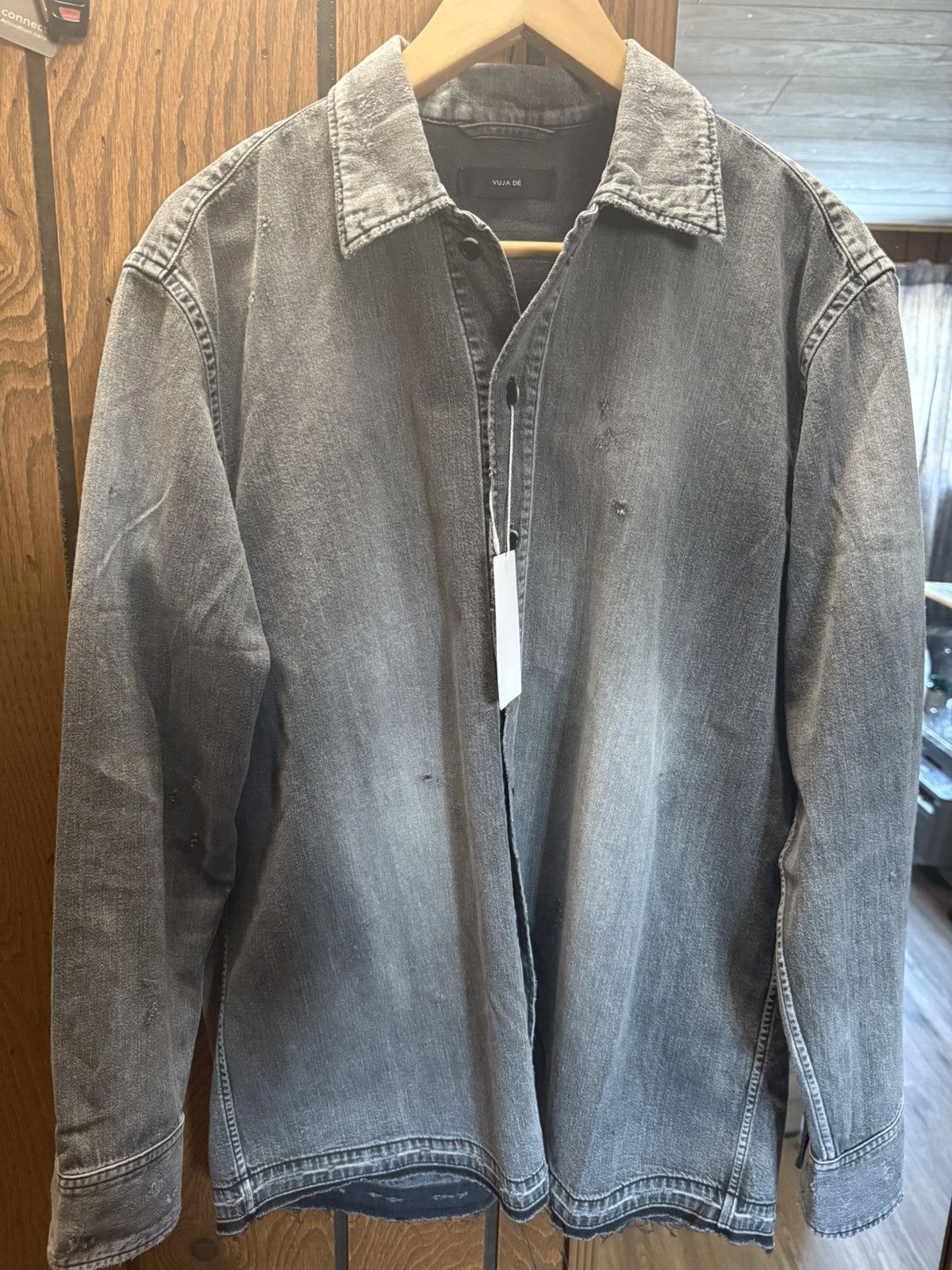 Vuja De Vuja De Wyatt Gray Chambray Denim Shirt Size US M / EU 48-50 / 2 - 2 Thumbnail