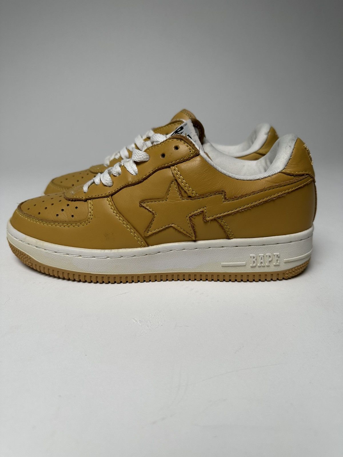 Bape RARE 2009 Brown/White leather Bapesta Size US 8 / EU 41 - 1 Thumbnail