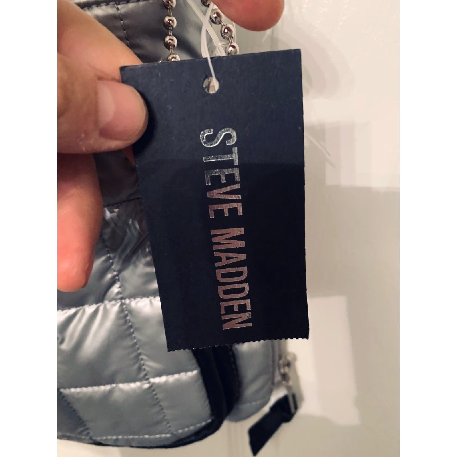 Steve Madden VINTAGE Steve Madden Crossbody Handbag Women Leather Black Medium Silver Hardware Zip Size ONE SIZE - 7 Thumbnail
