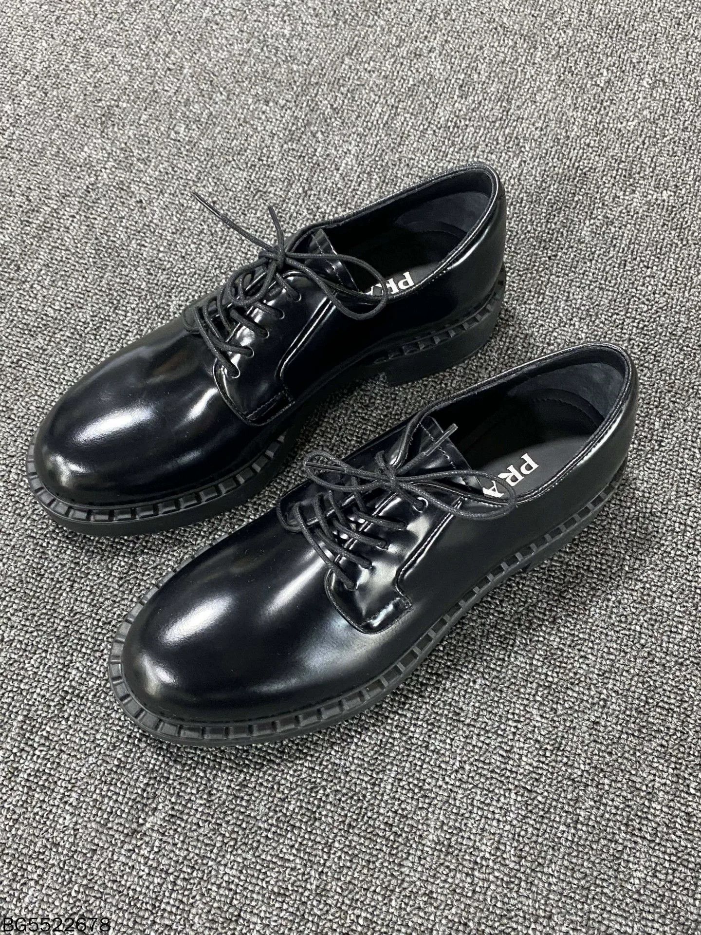 Prada Prada Black Patent Leather Logo Loafers Size US 6 / IT 36 - 1 Thumbnail