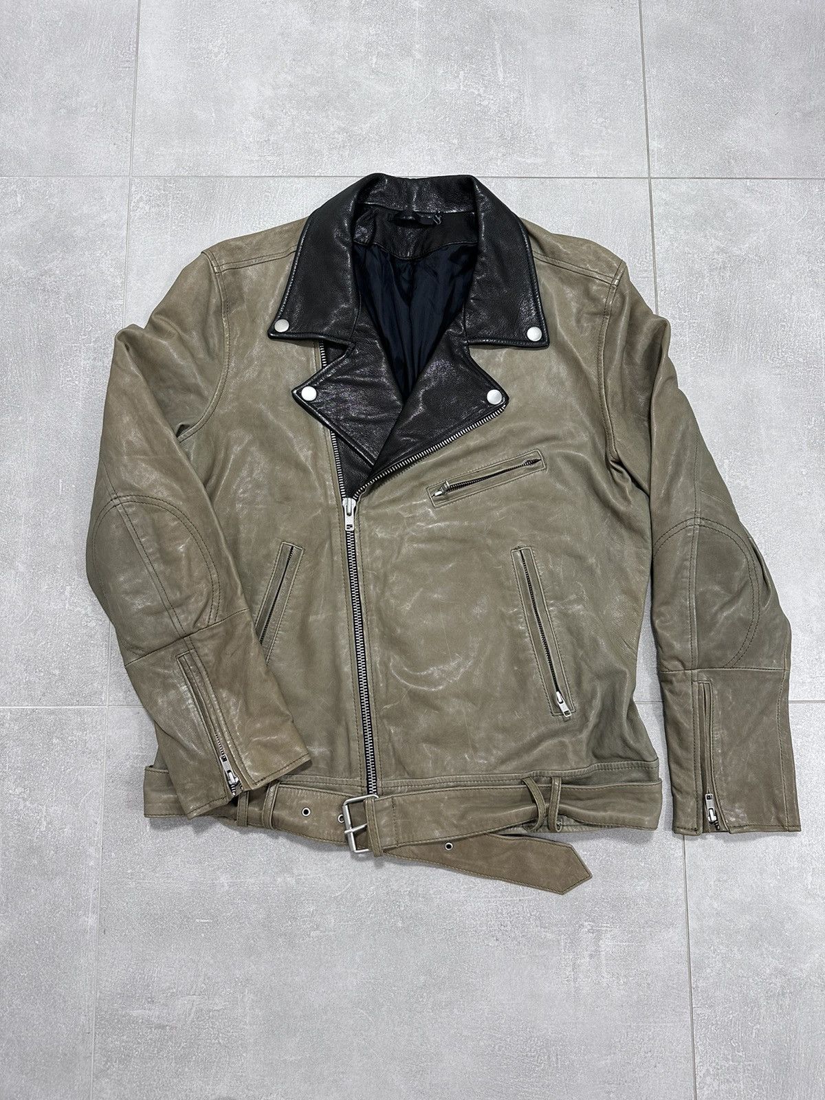 Blk Dnm BLK DNM Leather Biker Jacket XL Motorcycle Size US XL / EU 56 / 4 - 6 Thumbnail