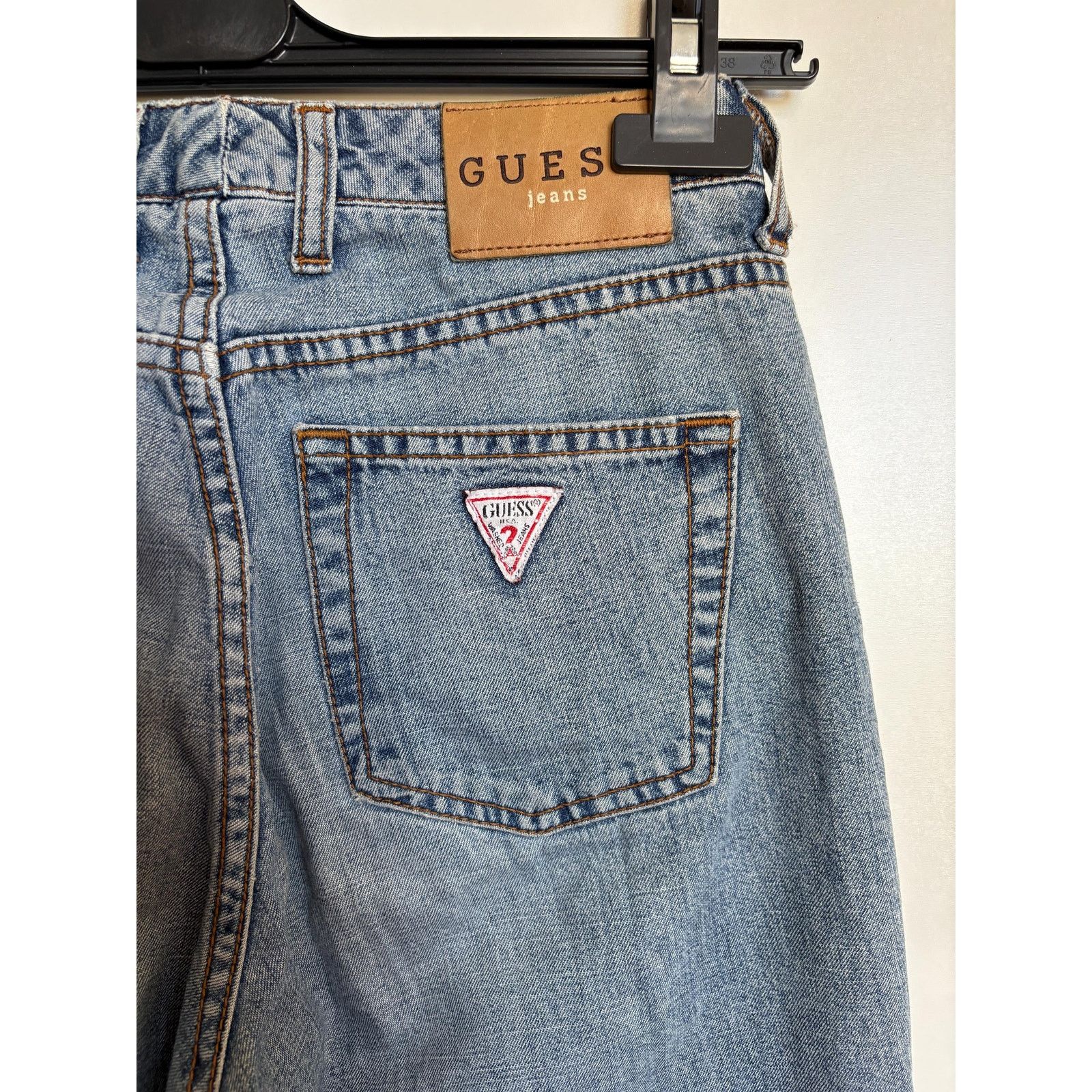 Guess × Vintage Vintage Guess Italy 27 High Waist Straight Leg 90s DenimRare Size US 27 - 1 Thumbnail