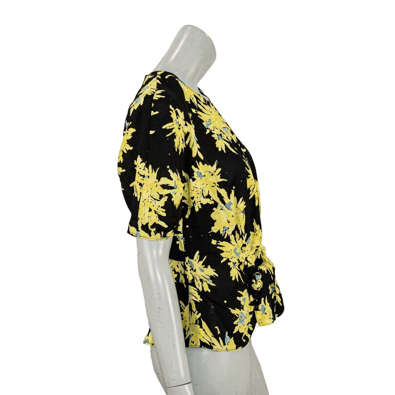 Proenza Schouler Proenza Schouler tie waist Blouse Black Yellow Floral Size 8 Size M / US 6-8 / IT 42-44 - 4 Thumbnail