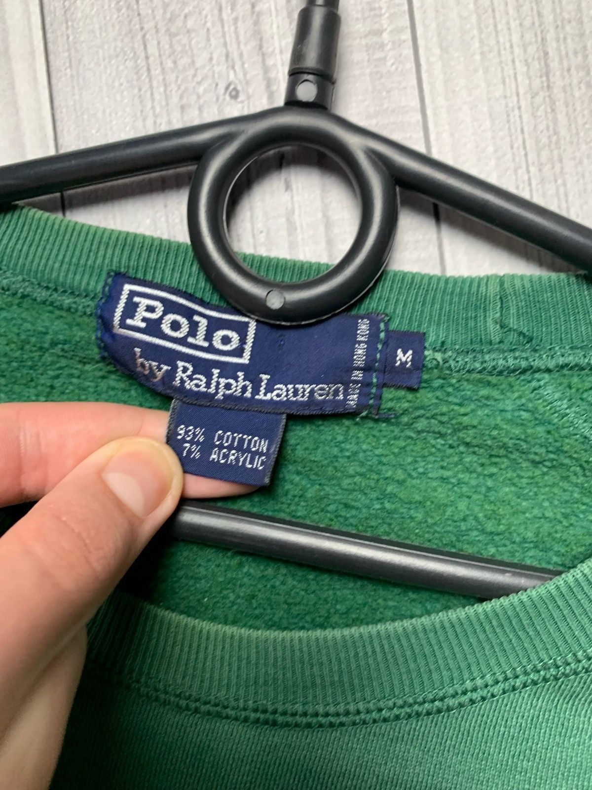 Vintage Vintage polo Ralph Lauren logo sweatshirt green rare size M Size US M / EU 48-50 / 2 - 3 Thumbnail