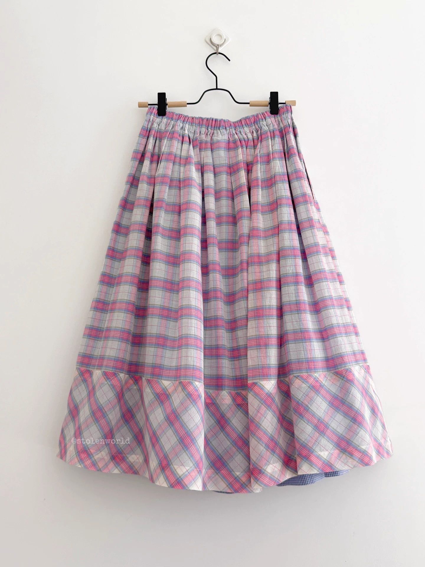 CDG by Comme des Garcons CDG pink plaid double layer skirt Size M / US 6-8 / IT 42-44 - 2 Thumbnail