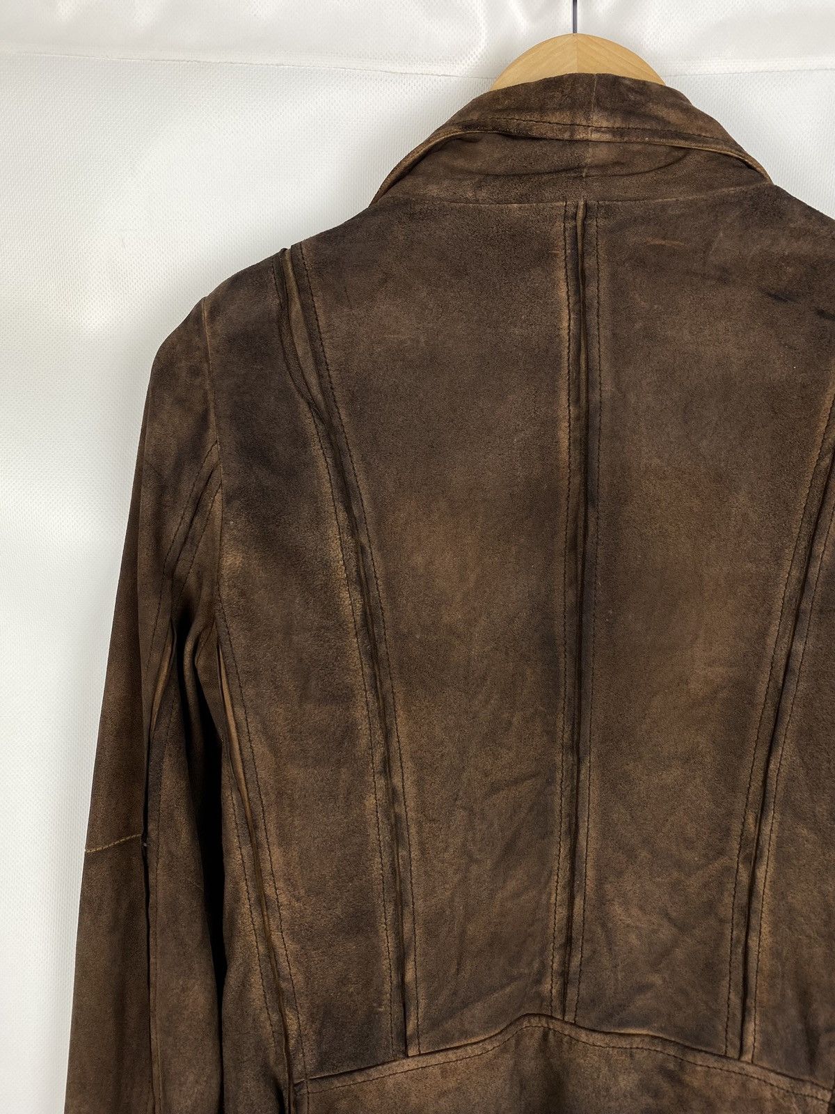 Designer × Muubaa Muubaa ladies goat suede avant-garde biker jacket Size M / US 6-8 / IT 42-44 - 18 Thumbnail