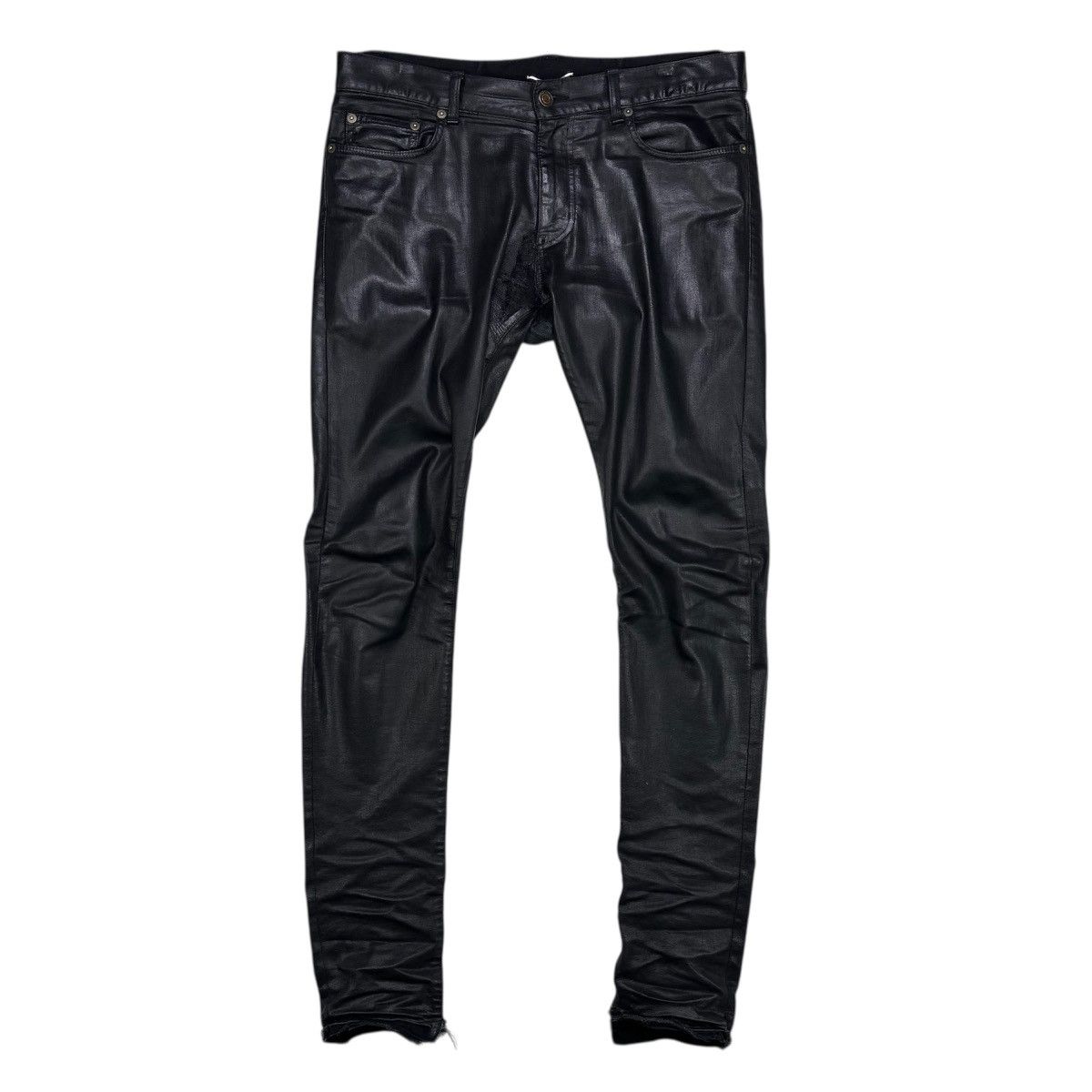 Saint Laurent Paris SAINT LAURENT PARIS FW13 BLACK WAXED D02 DENIM Size US 30 / EU 46 - 2 Thumbnail