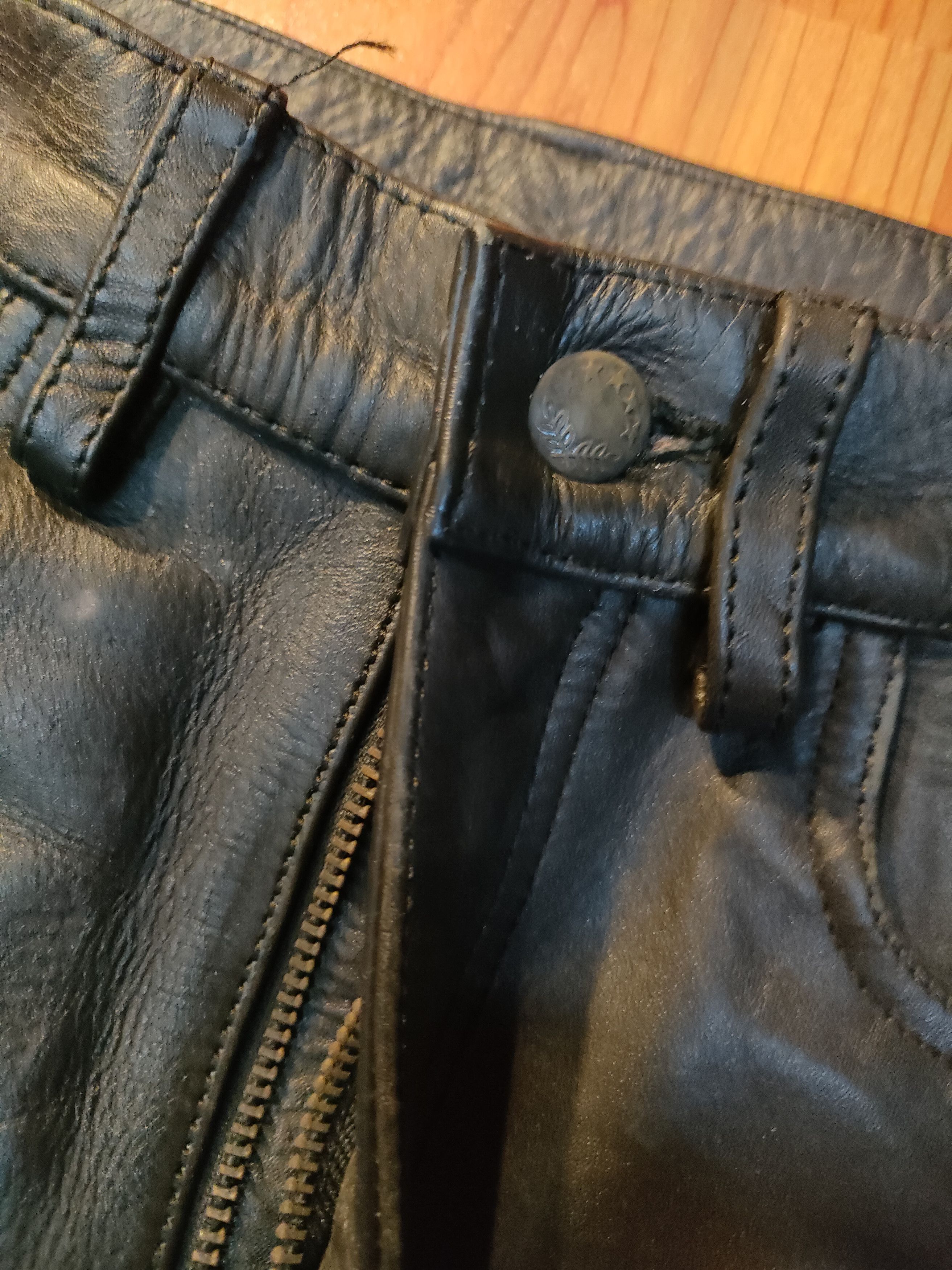 Japanese Brand Dog House Leather Pants Size US 29 - 6 Thumbnail