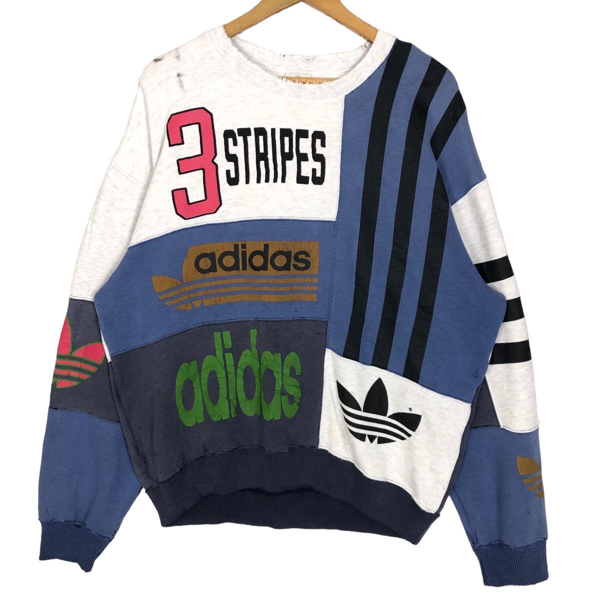 Adidas Streetwear Vintage Vintage 90s Adidas Originals Crewneck Sweatshirt Big Logo Grailed