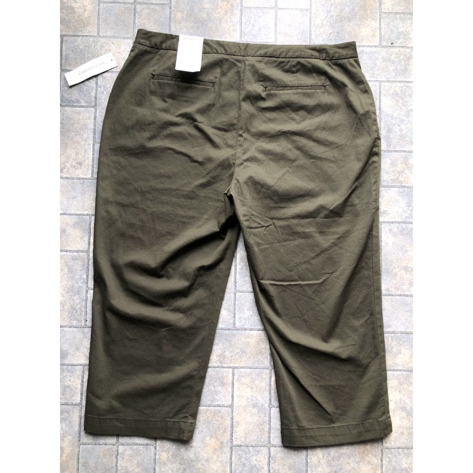 Coldwater Creek Coldwater Creek Pants Women's 16 Green Cropped Pique Natural Fit NWT Casual Business Formal Travel Size 38" / US 16 / IT 52 - 2 Thumbnail