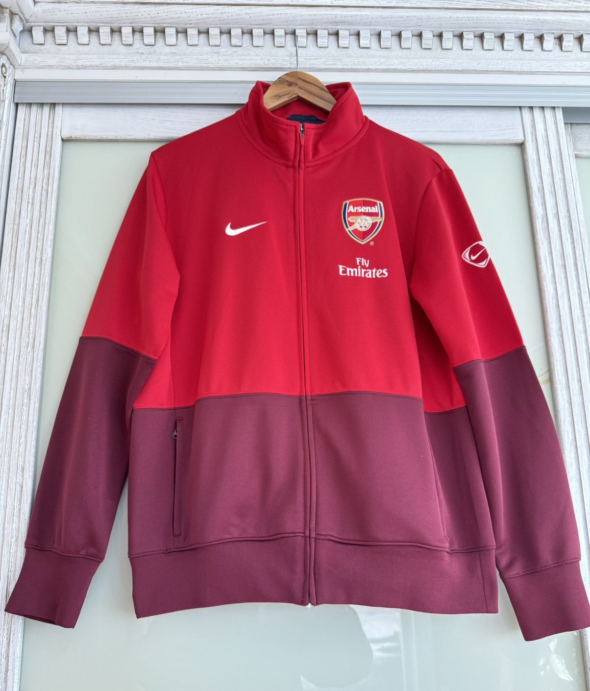 Nike × Vintage Vintage Arsenal 2009-2010 Soccer Track Jacket Football Jersey Size US L / EU 52-54 / 3 - 5 Thumbnail