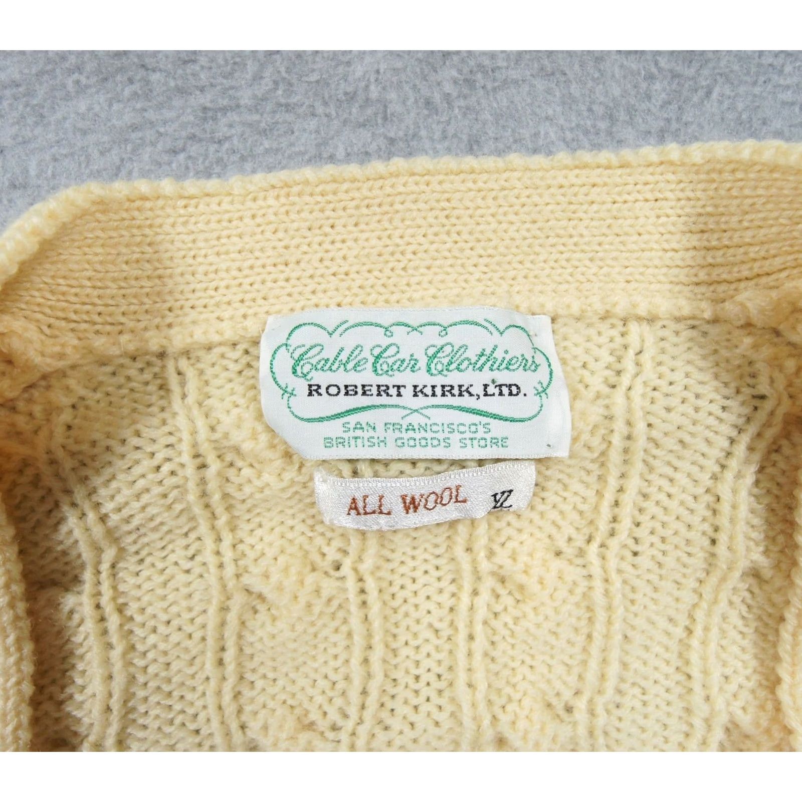 Vintage VINTAGE Cable Car Clothiers Sweater Womens XL Yellow Cardigan Knit Wool Ladies Size XL / US 12-14 / IT 48-50 - 5 Thumbnail