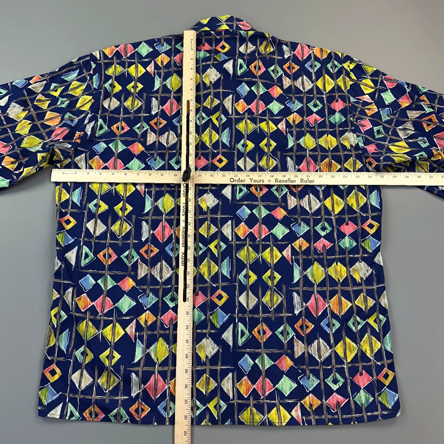 Vintage VINTAGE Jack Lipson Signature Shirt Mens XL Blue Abstract Geometric Button Up Shirt Mens XL Blue Abstract Geometric Button Up Size US XL / EU 56 / 4 - 4 Thumbnail