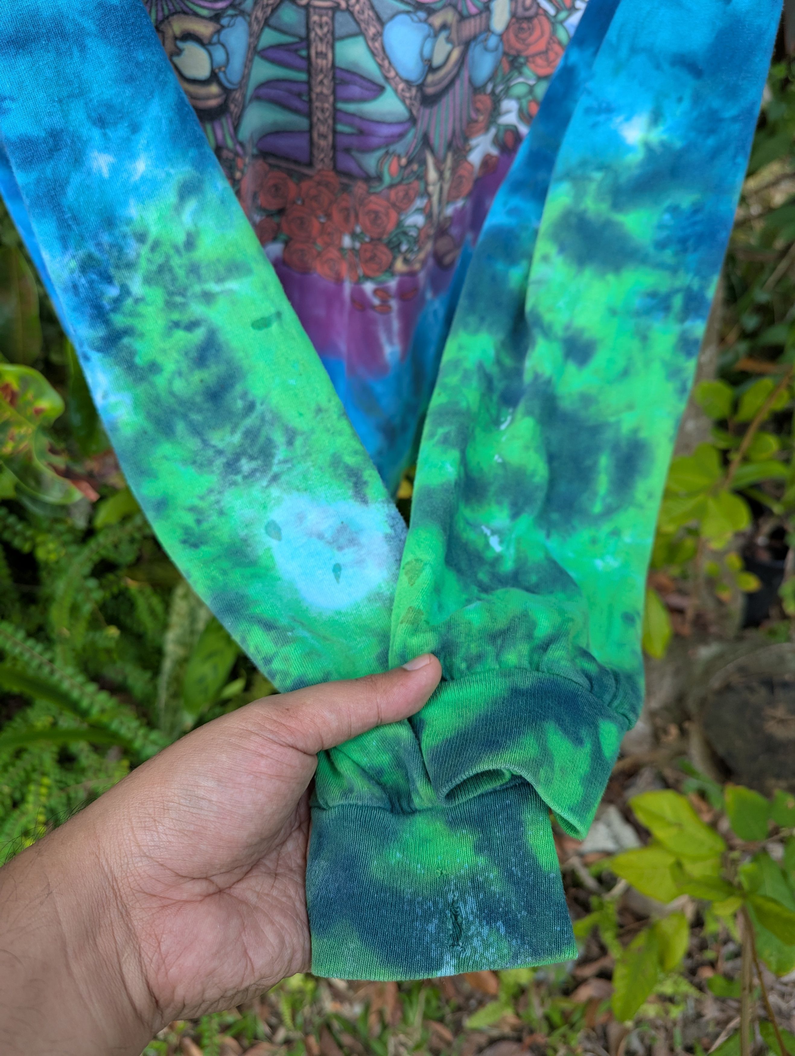 Band Tees THRASHED GRATEFUL DEAD TIE DYE LONG SLEEVE TSHIRT Size US L / EU 52-54 / 3 - 6 Thumbnail
