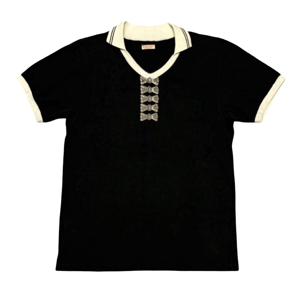 Kapital KAPITAL Butterfly Concho Print Skipper Ringer Polo V-Neck Size US S / EU 44-46 / 1 - 1 Thumbnail