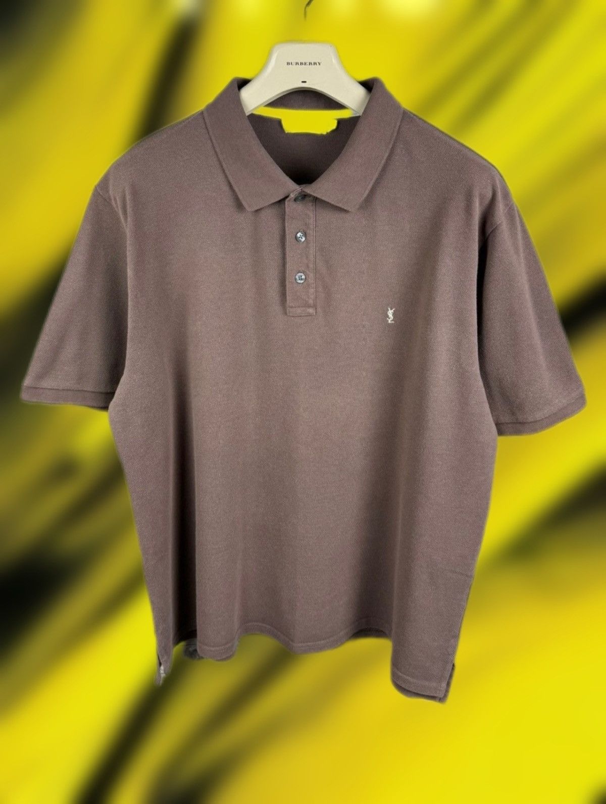 Designer × Vintage × Yves Saint Laurent Polo shirt Yves Saint Laurent Brown size XXL YSL Vintage tee Size US XXL / EU 58 / 5 - 3 Thumbnail