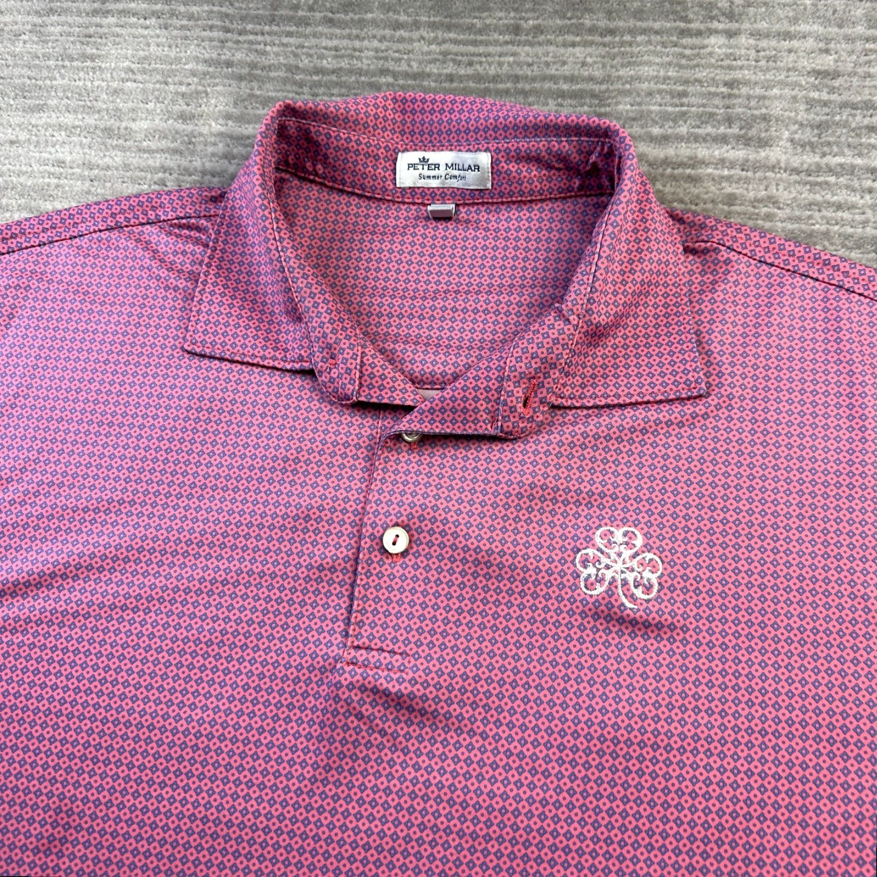 Peter Millar Peter Millar Polo Shirt Mens Extra Large Pink Summer Comfort Size US XL / EU 56 / 4 - 3 Thumbnail