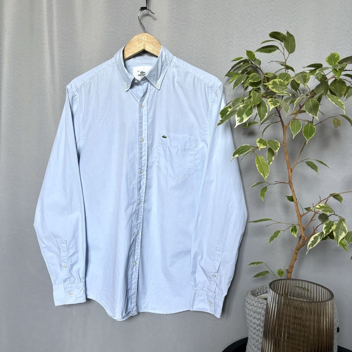 Lacoste Lacoste shirt button up blue small basic casual streetwear Size US S / EU 44-46 / 1 - 1 Thumbnail