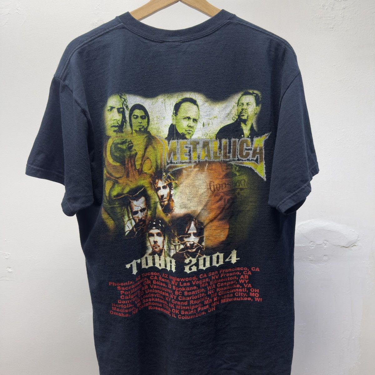 Band Tees 2004 Metallica Tour Pushead Band Tee Shirt ERD Grunge WCC Size US L / EU 52-54 / 3 - 7 Thumbnail