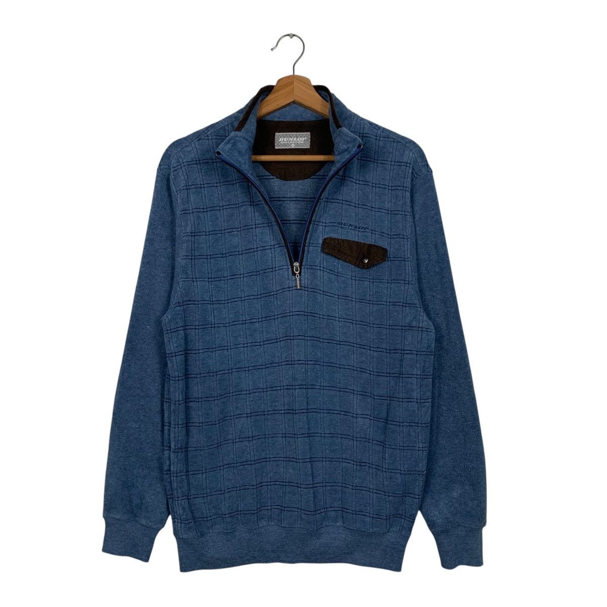 Dunlop DUNLOP Half Zip Turtleneck Checked Sweatshirts #1655-C74 Size US M / EU 48-50 / 2 - 9 Thumbnail