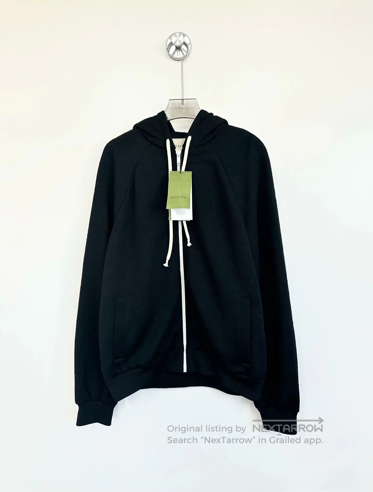 Gucci Guicci Black Hidden Pattern Full Print Logo Zip-Up Hooded Size US S / EU 44-46 / 1 - 1 Thumbnail