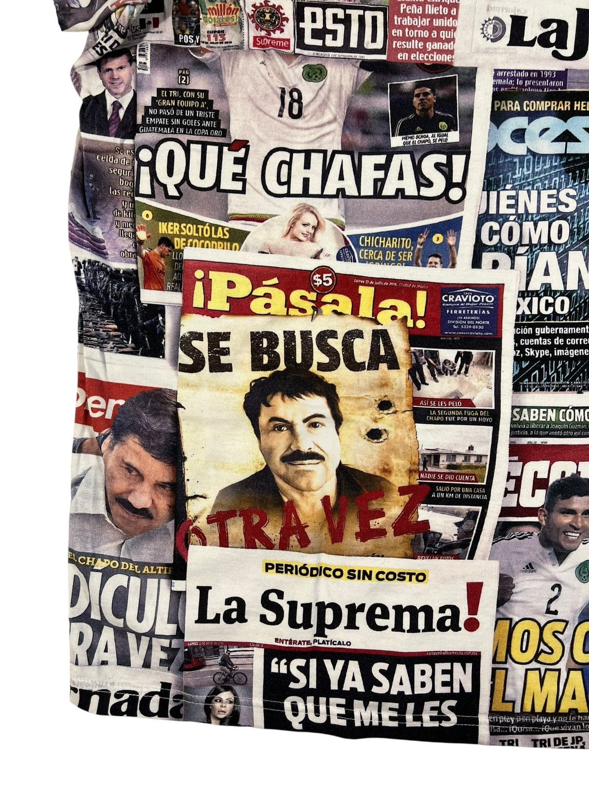 Supreme SS20 EL CHAPO ‘HEADLINE S/S TOP’ Size US XL / EU 56 / 4 - 17 Thumbnail
