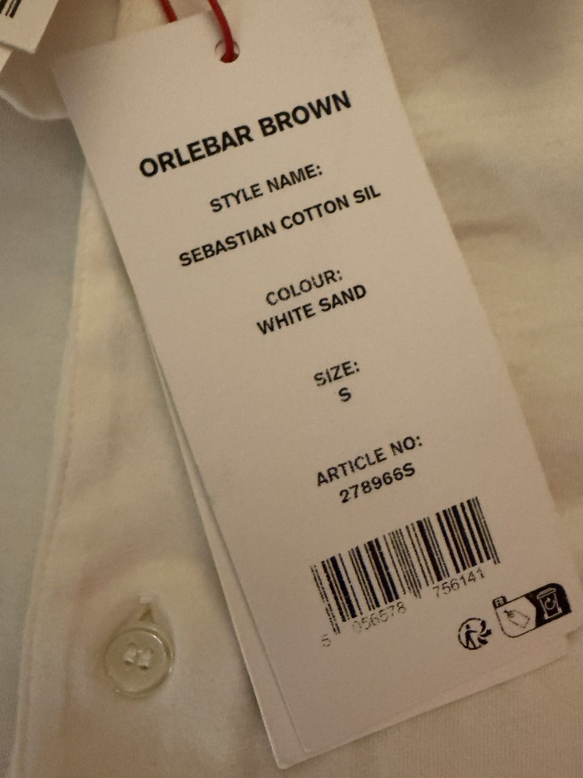 Orlebar Brown Orlebar Brown White Sebastian Cotton and Silk-Blend Polo Size US S / EU 44-46 / 1 - 3 Thumbnail