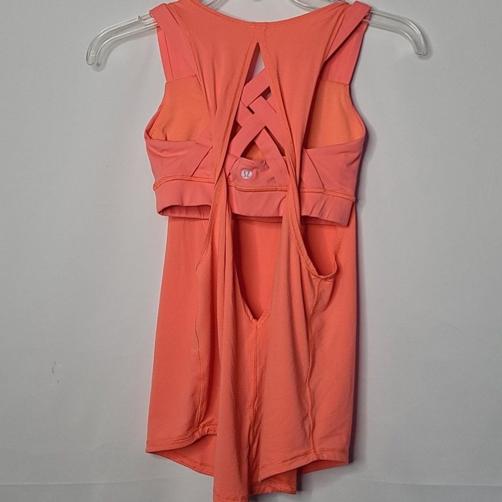 Lululemon Lululemon orange strappy bra tank workout top 6 Size M / US 6-8 / IT 42-44 - 1 Thumbnail