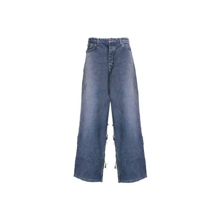 Balenciaga Balenciaga Loose-Fit Wide-Leg Pants in Blue Size US 26 / EU 42 - 1 Thumbnail