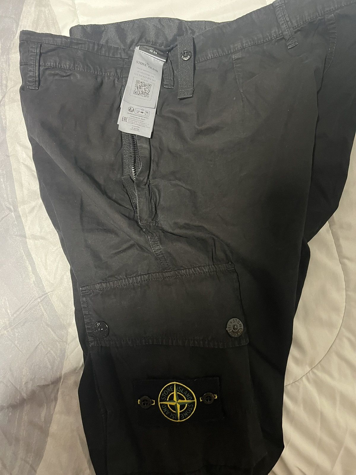 Stone Island Black Patch Cargo Pants Size US 34 / EU 50 - 4 Thumbnail