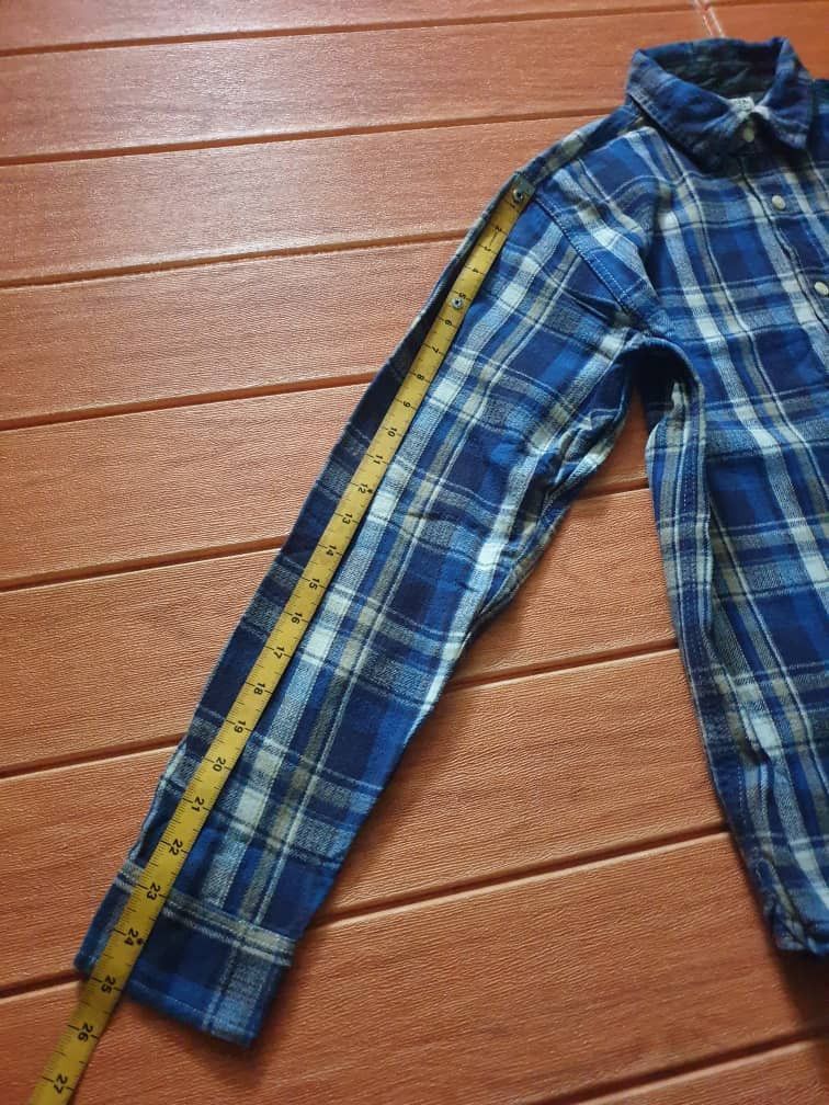Japanese Brand Espeara checkered blue Japanese style chambray flannel Size US M / EU 48-50 / 2 - 9 Thumbnail