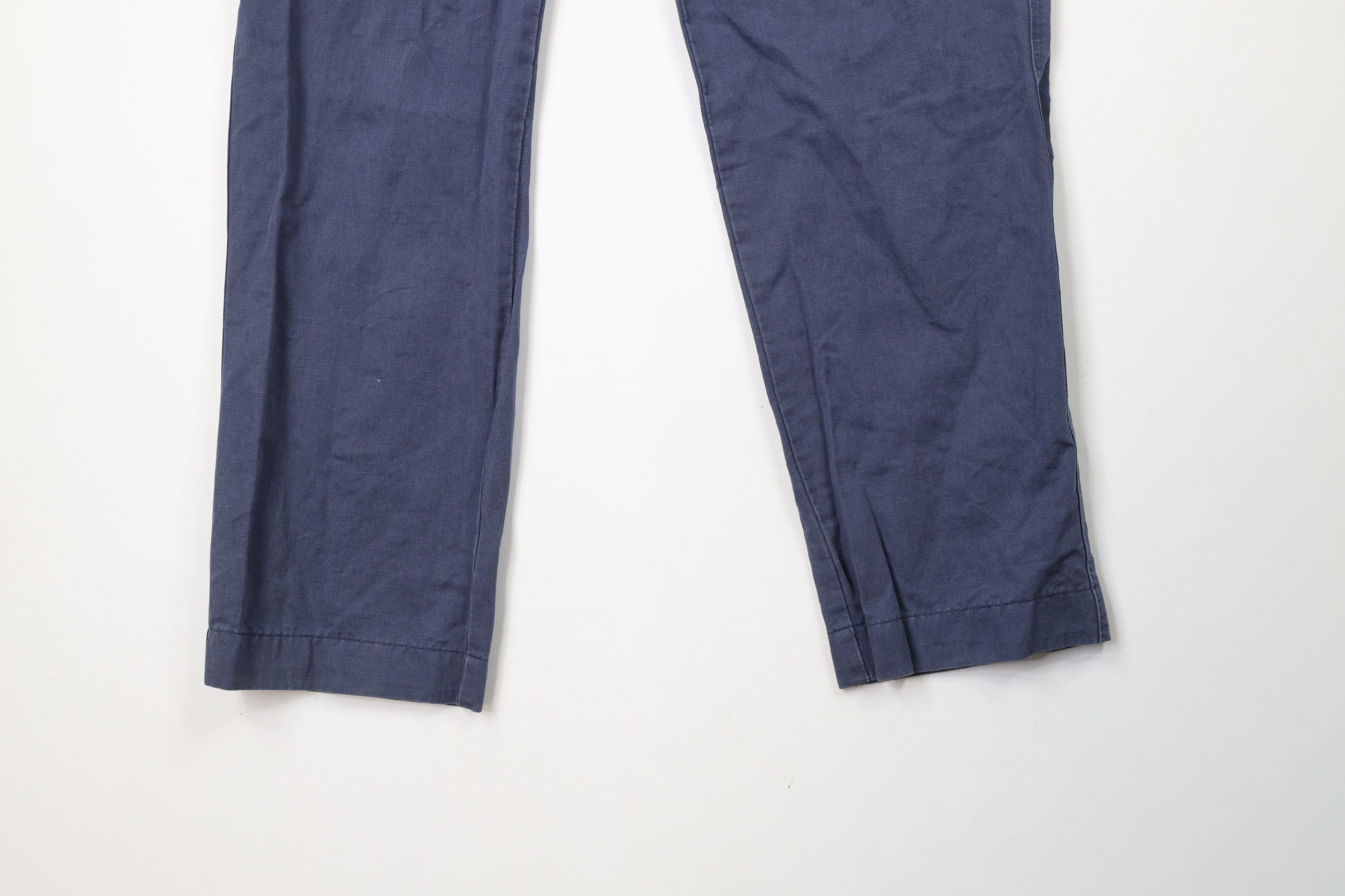 Brooks Brothers × Vintage Brooks Brothers Linen Blend Chinos Beach Harem Pants Blue Size US 34 / EU 50 - 4 Thumbnail