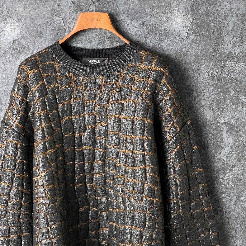 Versace Versace Color-blocked wool crewneck sweater Size US M / EU 48-50 / 2 - 3 Thumbnail