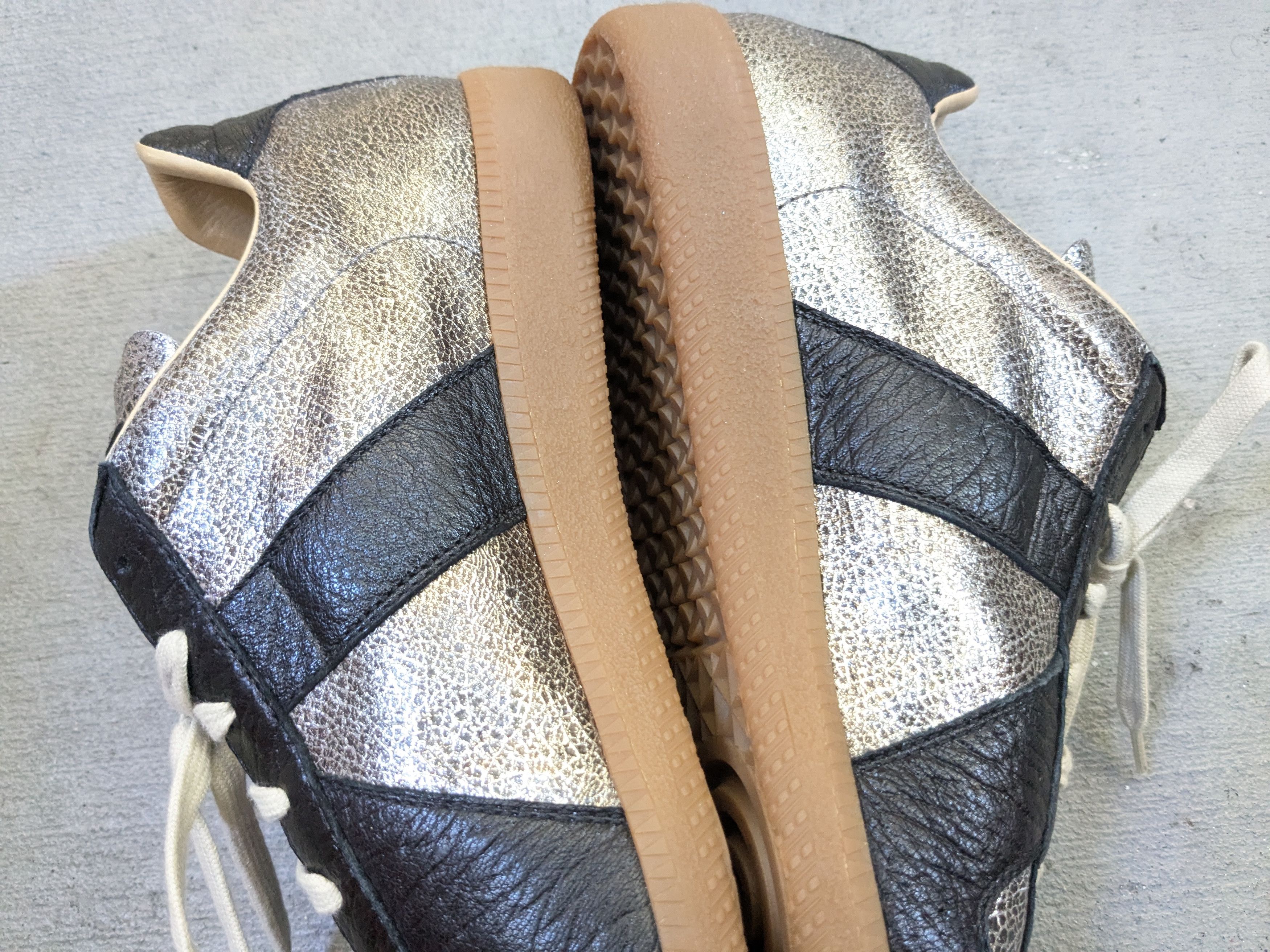 Maison Margiela GAT Replica Black Silver 8.5 41.5 Low Top