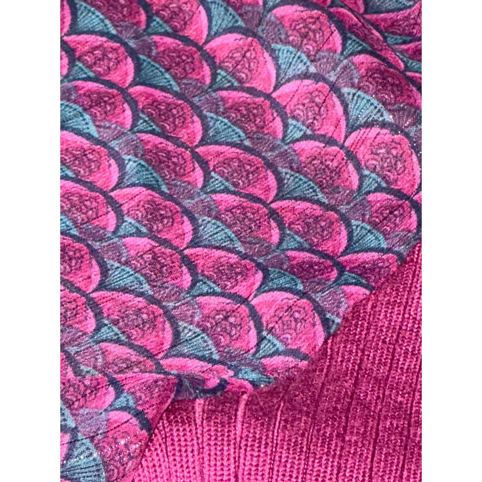Other 89th Madison NWT Medium Sheer Magenta Haze Knit Peplum Top M Size M / US 6-8 / IT 42-44 - 9 Thumbnail