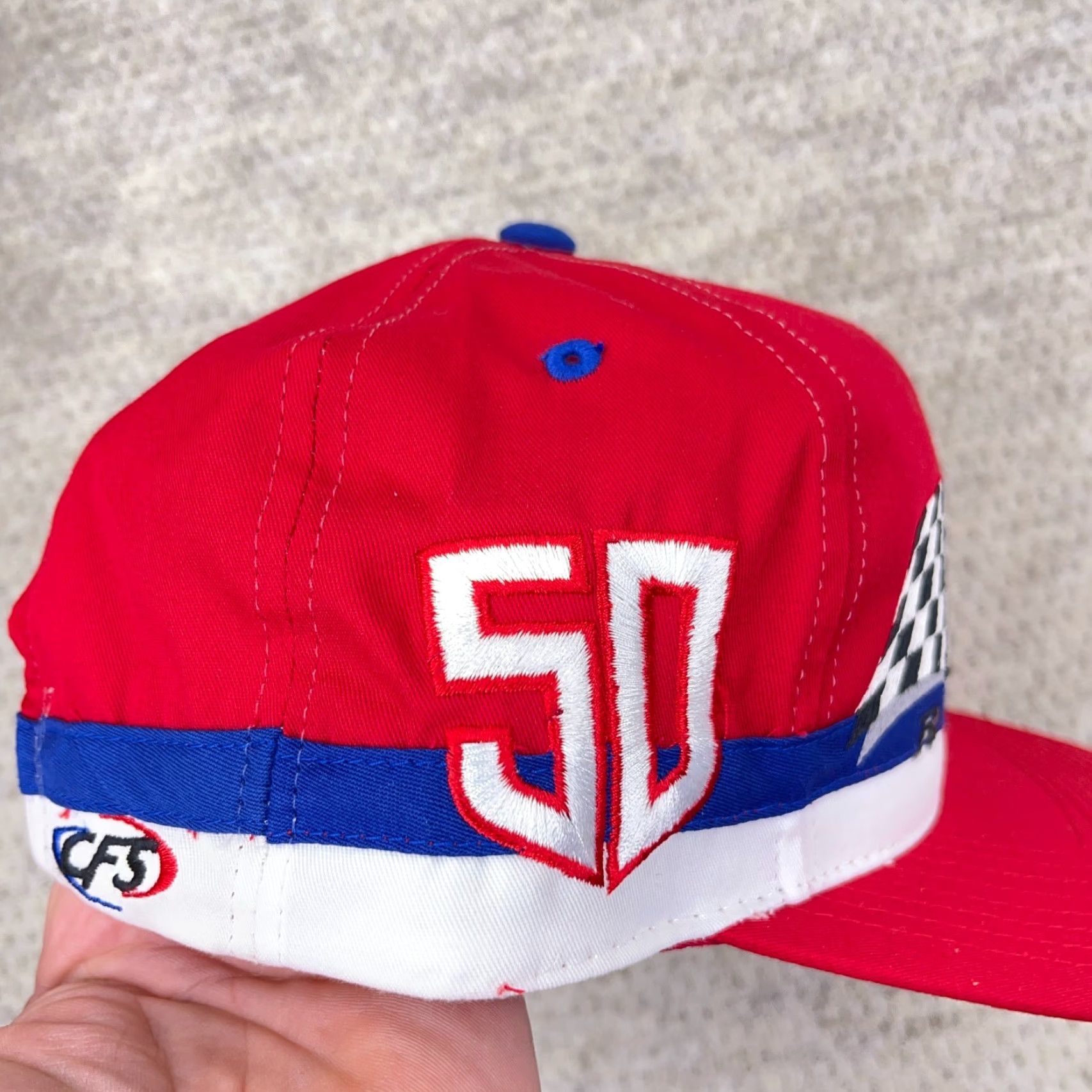 Budweiser VINTAGE Budweiser Hat Cap SnapBack Racing Team Nascar 90s Y2K Red White Adult Men Baseball Cap Cap Hat Size ONE SIZE - 4 Thumbnail
