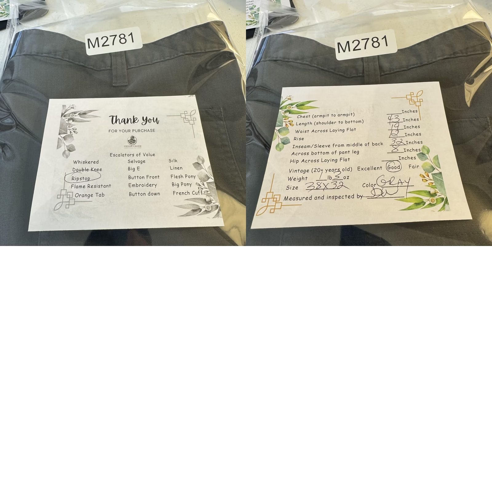 Carhartt VINTAGE Carhartt Pants Mens 38x31 Gray Ripstop Relaxed Fit Work Utility Zip Pocket Size US 38 / EU 54 - 9 Thumbnail