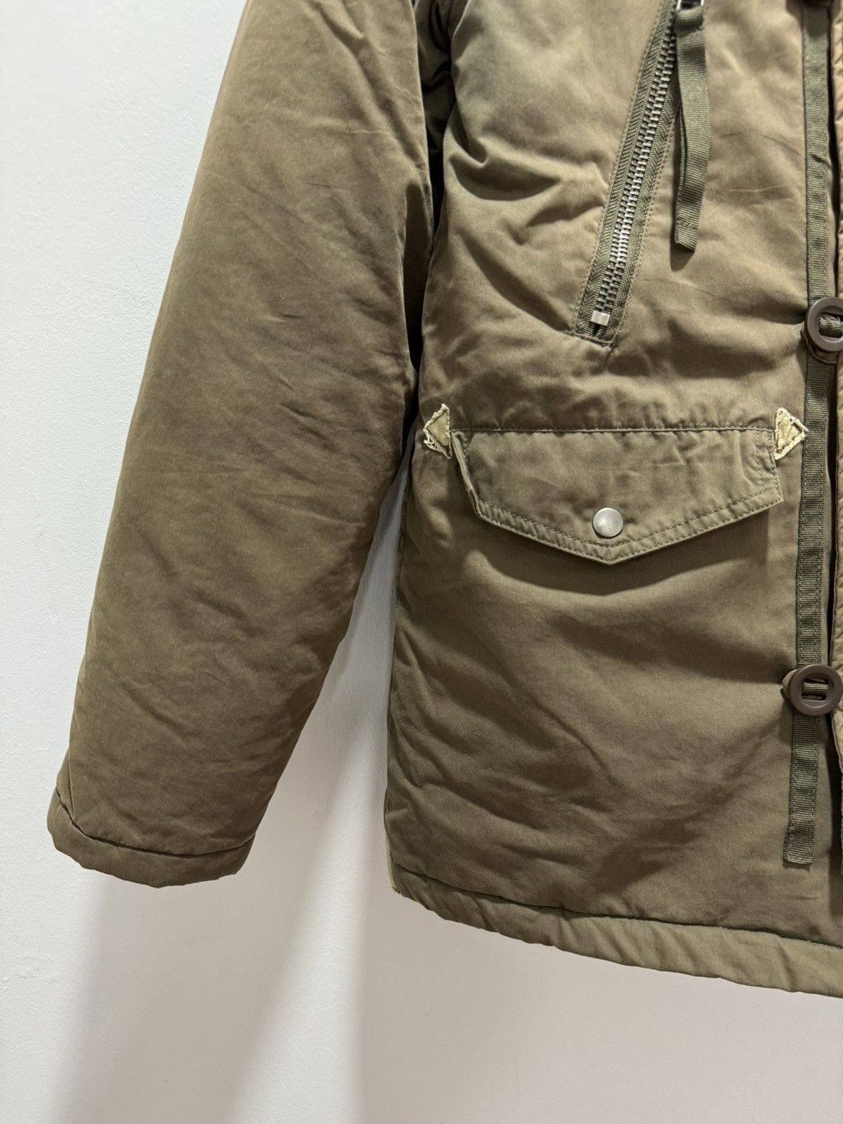 If Six Was Nine × Le Grande Bleu (L.G.B.) × Vintage VINTAGE FUR HOODIE LINED CAMO SUN FADED JACKET Size M / US 6-8 / IT 42-44 - 6 Thumbnail