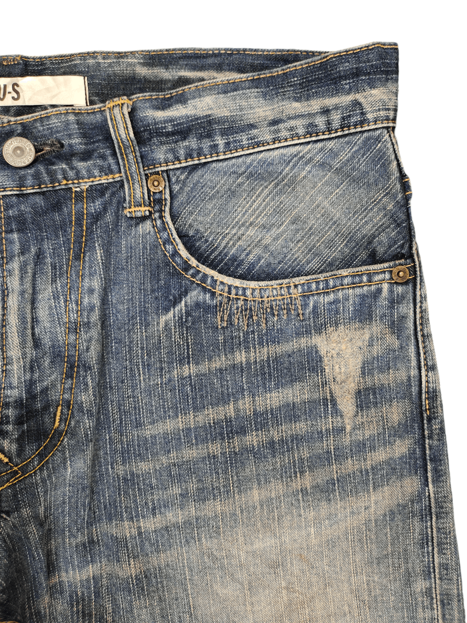 Kapital Loose Jeans Edwin XV-S Clawmark Distress Faded Denim Jeans Size US 32 / EU 48 - 4 Thumbnail